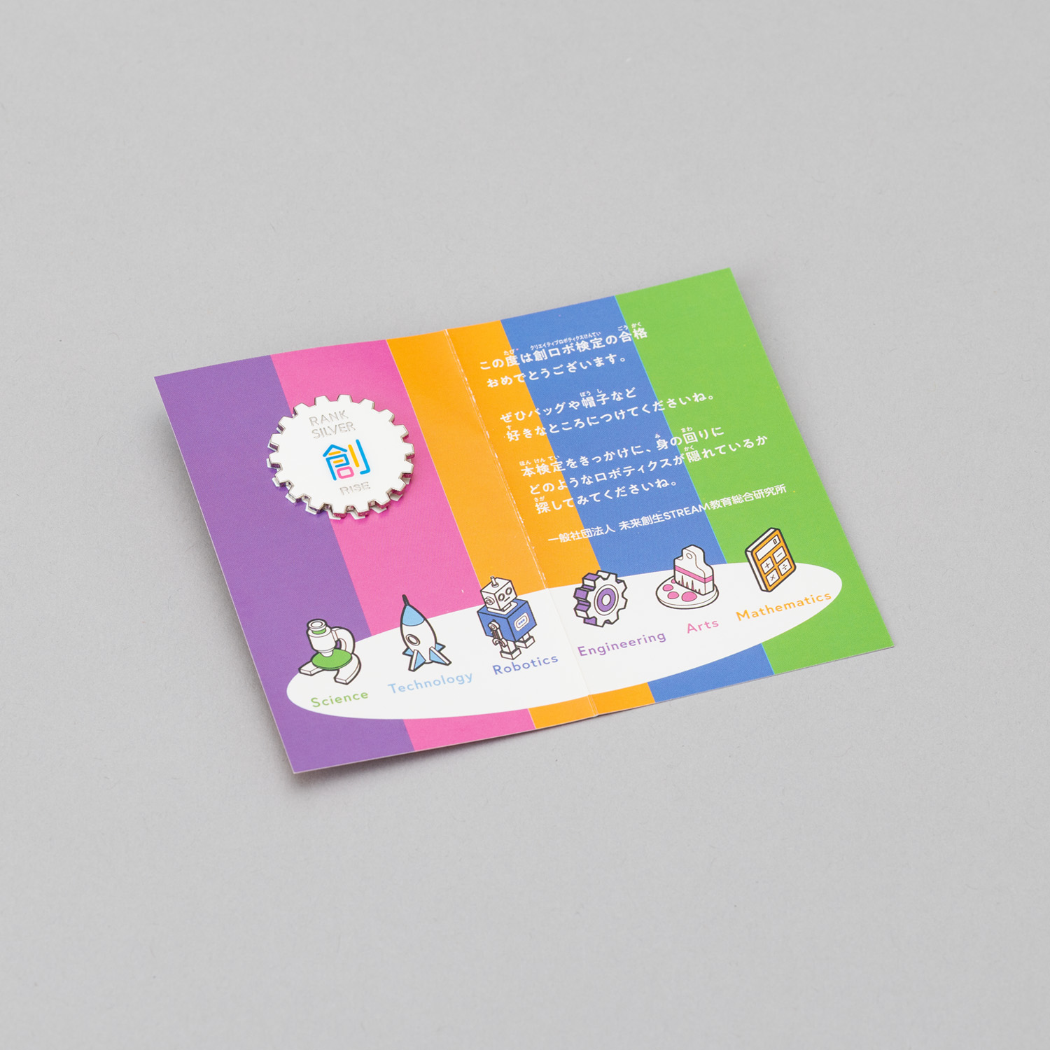 RISEピンバッチ シルバー